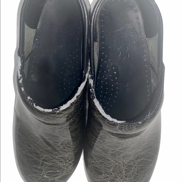 Dansko Professional Patent Leather Scribble Clogs - Picture 10 of 16